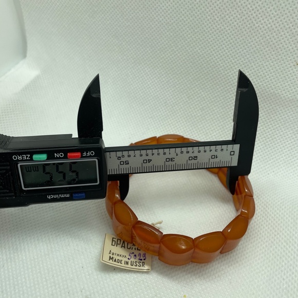 Vintage Baltic Honey Amber Stretchy Bracelet 60's NWT - Picture 9 of 9
